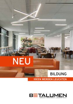 BETALUMEN Covermotiv Broschüre Leuchten in der Bildung