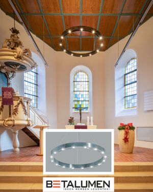 LED-Leuchte COVARI Sonderausführung von BETALUMEN_Projekt Cyriakus Kirche Stuttgart