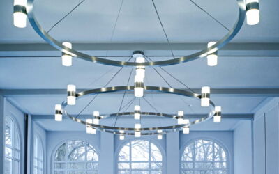 LED-Leuchte U-P-A CIRCLE von BETALUMEN (Pendelleuchte) Innenraum Spiegelsaal Kurhaus Bad Hamm