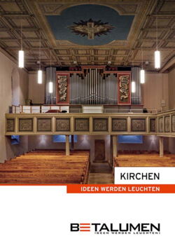 BETALUMEN Covermotiv Broschüre Kirchenleuchten